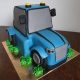 Traktor torta kék színű