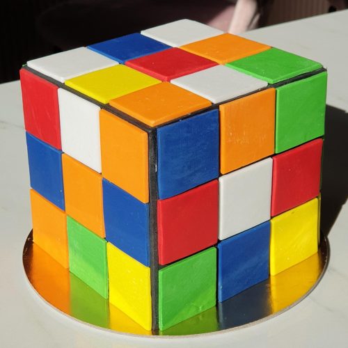 Rubik kocka torta